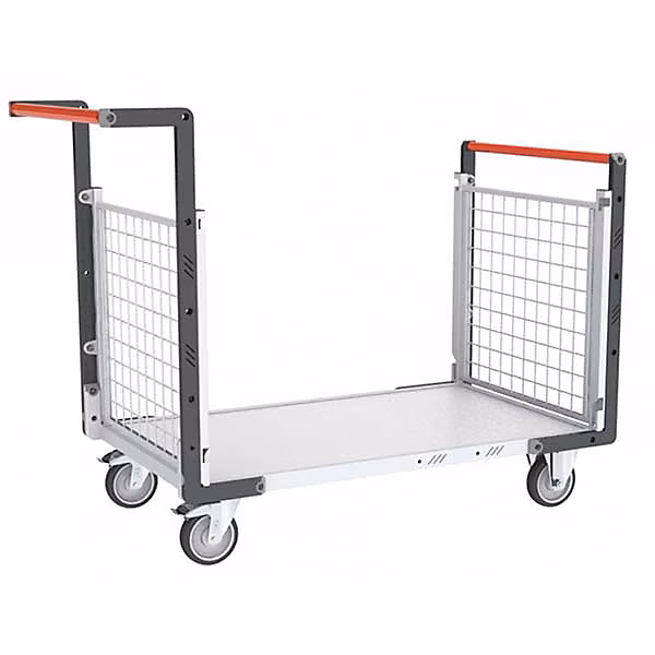 Chariot modulaire grillagé avec 2 côtés | Plateau 815 × 500mm – Charge max 250kg – 806724142