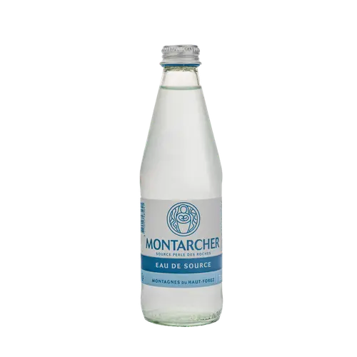 Mon jardin：Eau de source plate en bouteille de verre Montarcher - 33 cl