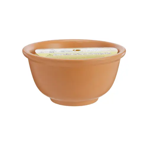 Équipement jardin：Bougie citronnelle dans son vasque coloris marron en cire Estivade Denis & Fils - Ø 14 x 7,5 cm