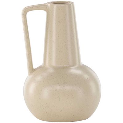 Vase en grès Lane (Beige et noir)