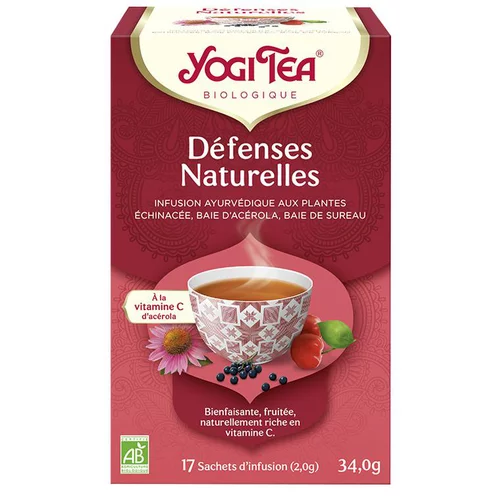 À découvrir pour le jardin：Infusion Yogi Tea Défenses naturelles en boite de 17 sachets