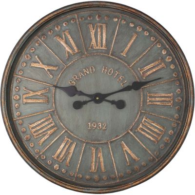 Pendule ronde en fer Grand Hôtel 60 cm