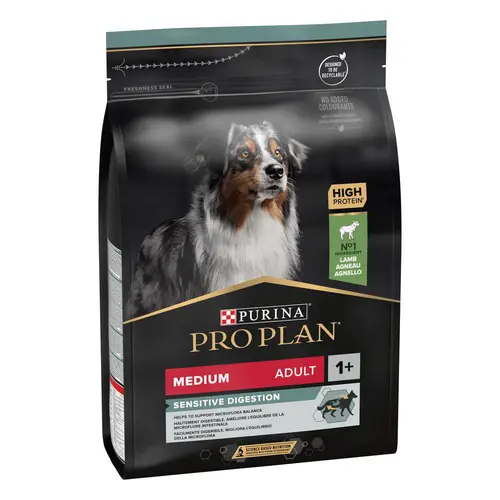 Sélection pour vos extérieurs:Croquette pour chien adulte digestion difficile à l'agneau Pro Plan - 3 kg