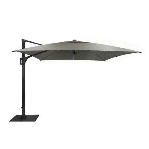 L’allié de vos extérieurs:Parasol déporté rotating carré taupe 400 x 400 cm