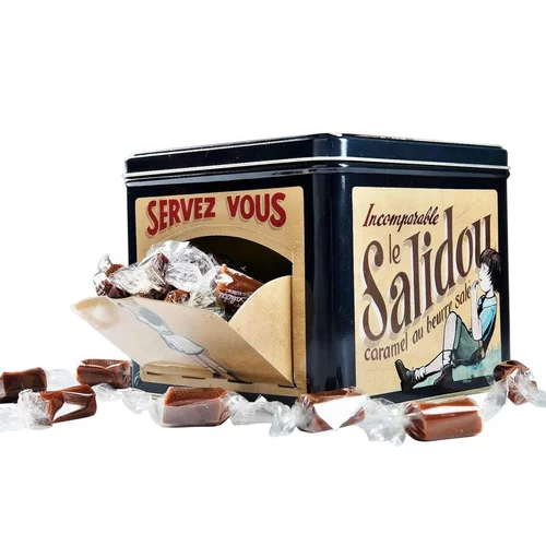 Adapté au jardin：Caramels dans une boite en métal servez-vous 500 g