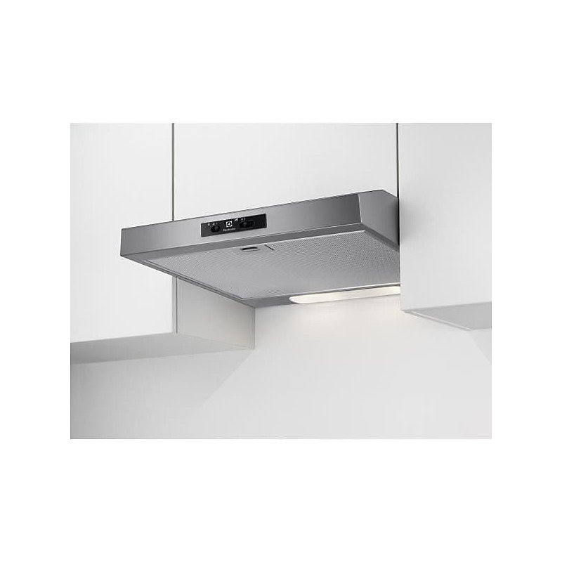 ELECTROLUX Hotte visière 60 cm 272 m3/h silver – EFU216S