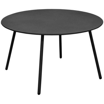 Table basse jardin ronde en acier Rio 70 cm (Graphite)