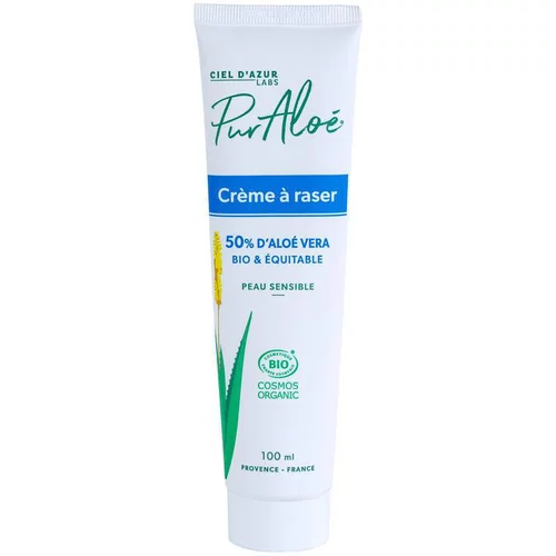 Pour vos projets:Crème à raser 50% Pur Aloe Tube 100ml blanc