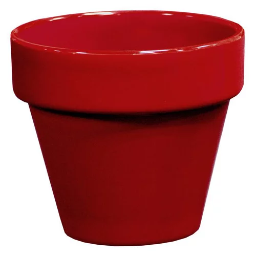 Tendance jardin：Pot horticole émaillé grenat Decolines - Ø 19 x H 17 cm