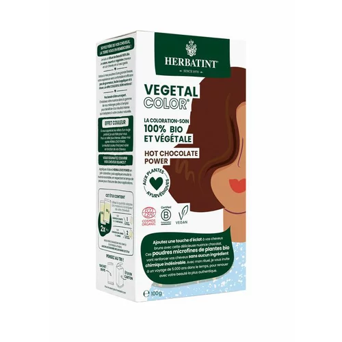Jardin confort plus:Coloration capillaire bio Vegetal Color hot chocolate power 100 g