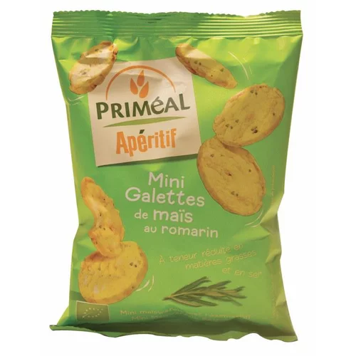 Idée utile:Mini galettes de maïs au romarin 50 g PRIMEAL