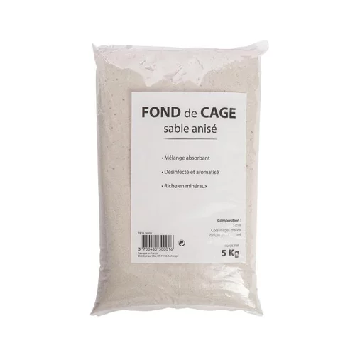 Essentiel nature:Fond de cage en sable anisé Grain de Vie - 5 kg