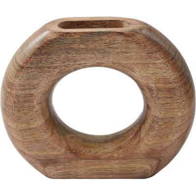 Vase rond en bois de manguier