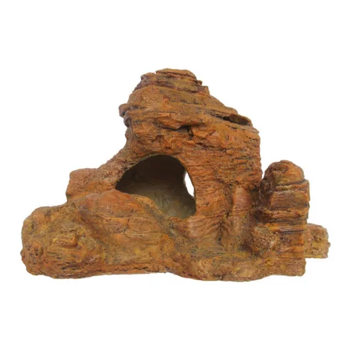Idéal pour le jardin:Décor pour terrarium en résine coloris marron Reptile Planet Mont Nimba Rock - 28,5 x 13 x 18 cm