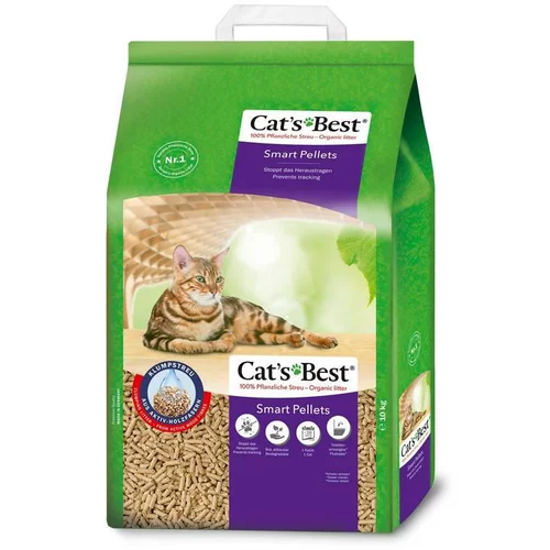 Jardin tout terrain：Litière végétale agglomérante pour chat Cat’s Best Smart Pellets 20 L - 10 kg