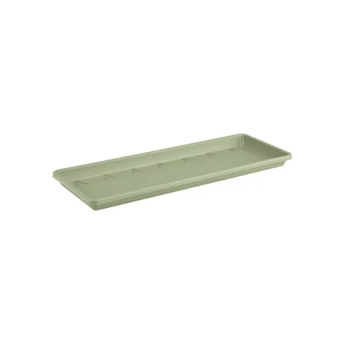 Espace vert facile：Soucoupe de balconnière en plastique vert pistache Elho Barcelona - 50 cm