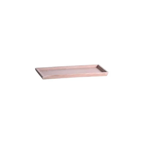 Pour votre espace:Soucoupe rectangulaire Poterie Goicoechea terre claire - 44 x 21 cm