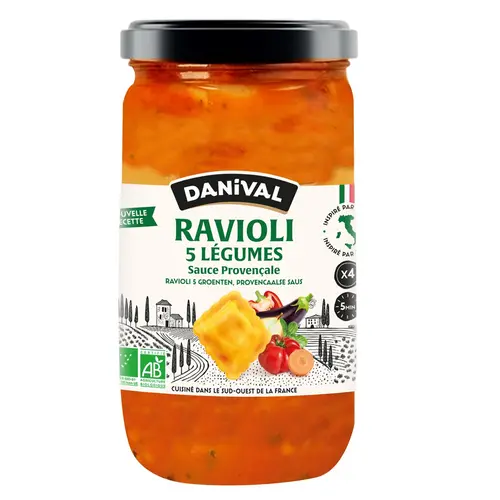 L’allié du jardin：Raviolis aux 5 légumes DANIVAL 670 g