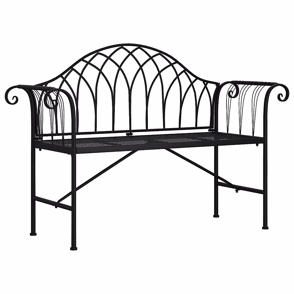 Salon et mobilier de jardin – Banc de jardin meuble de patio noir Helloshop26