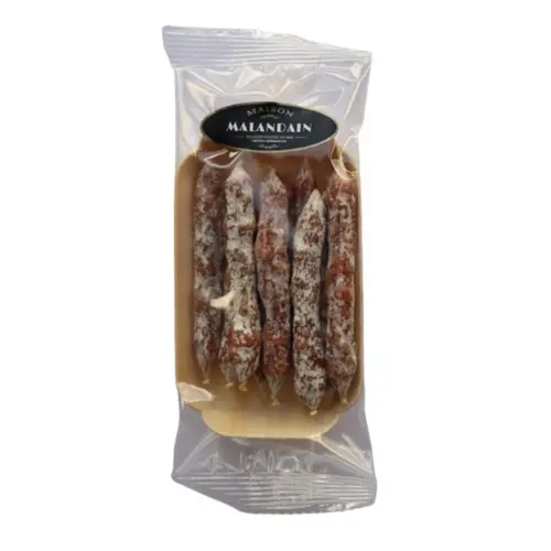 Extérieur fonctionnel：Mini bâtonnet pur porc aux noisettes Maison Malandain - 80 g