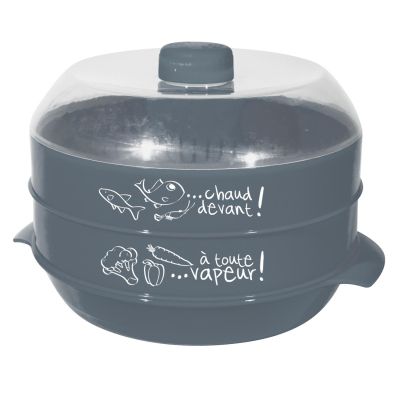 Cuit-vapeur à 2 étages spécial micro-ondes 2.4L (Gris anthracite)