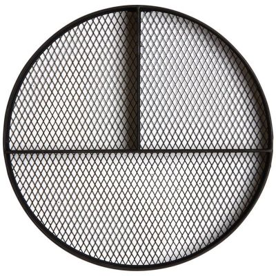 Etagère ronde murale fond grillagé