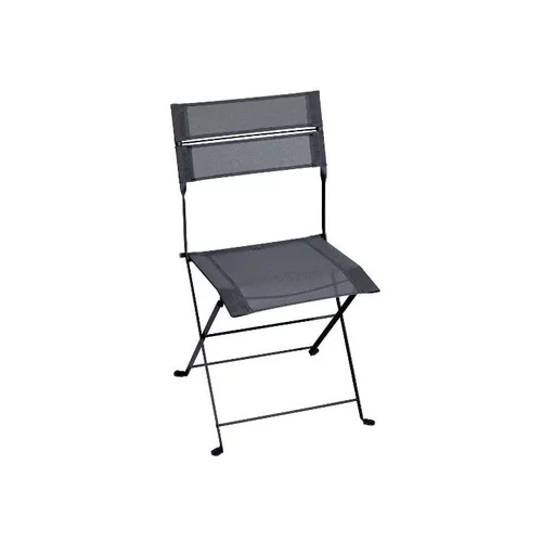 Plaisir dehors：Chaise coloris carbone Latitude Fermob - 50 x 49 x 87 cm