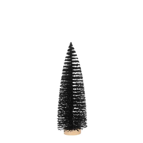 Essentiel extérieur：Arbre décoratif de Noël coloris noir en polyéthylène - 32 cm