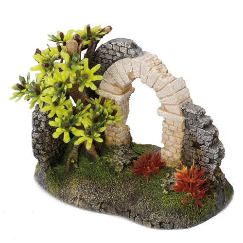 Solution maison:Décor d’aquarium arche romaine en polyrésine Europet Aqua Della taille S