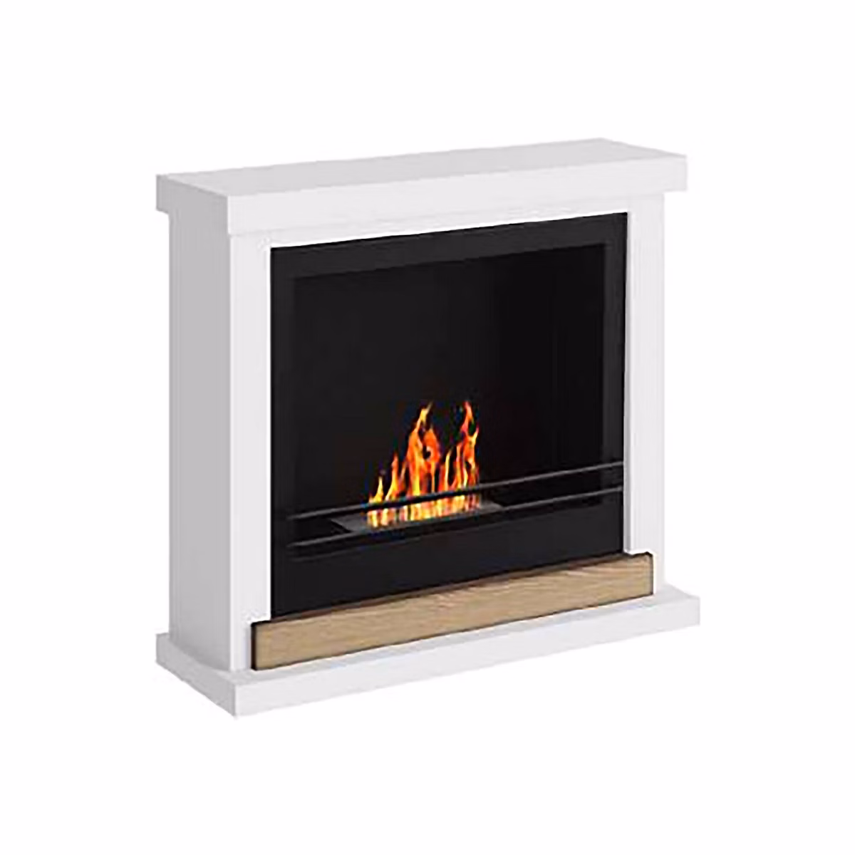 Cheminée à Bioéthanol Arenzano – Capacité 1,2 L 75 × 24 × 68h cm Blanc