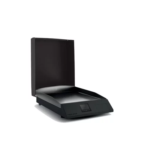 Pour un extérieur bien organisé:Plancha Cooking digitale capot intégré coloris noir en inox Forge Adour - 35,5 x 55 x 13,1 cm