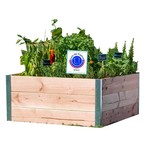 Utile pour le jardin:Potager carré en bois Mon Petit Potager gamme Design - 80 x 75 x 36 cm
