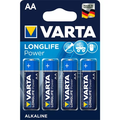 Pratique pour l’extérieur:Piles alcalines AA/LR6 Varta Longlife power - Le lot de 4