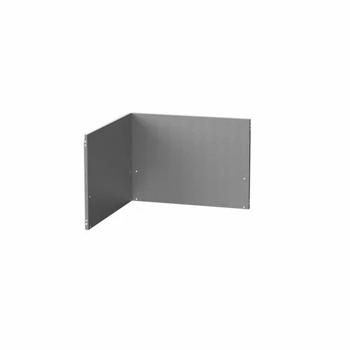 Jardin tendance:Crédence angle coloris gris en inox Le Marquier - 55 x 1,5 x 40,6 cm