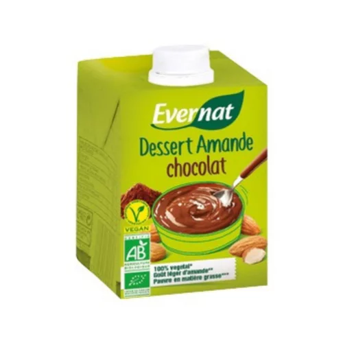 Le pratique au jardin:Dessert amande au chocolat UHT en brique de 525 g
