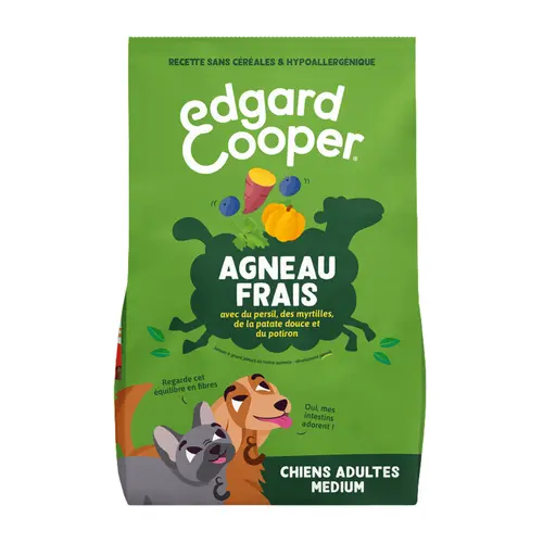 Pour simplifier le jardin:Croquettes pour chien adulte à l'agneau sans céréales Edgard & Cooper - 2,5 kg