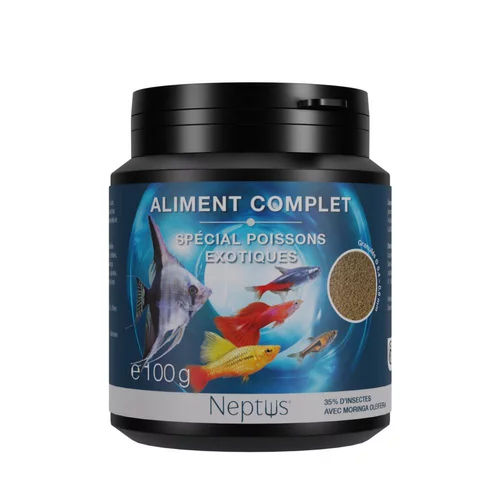 Jardin actuel：Aliment complet pour poissons exotiques granulés coloris multicolore Neptus – 200 ml