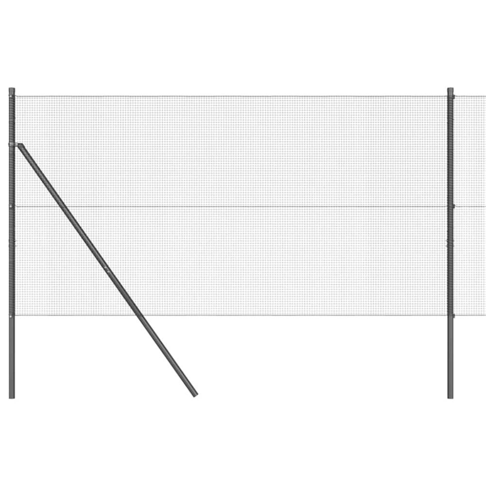vidaXL Clôture en fils soudés pour fixation au sol 25 x 1,4 m Gris