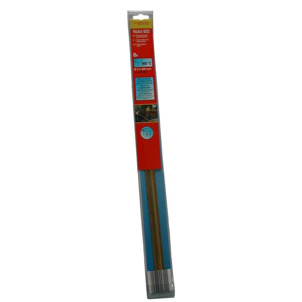 CENTRALE BRICO Lot de 8 brasures laiton nu 500 mm Rolot 603 ROTHENBERGER