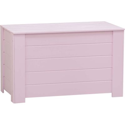 Coffre de rangement en pin 77 x 40 x 50 cm (Rose)