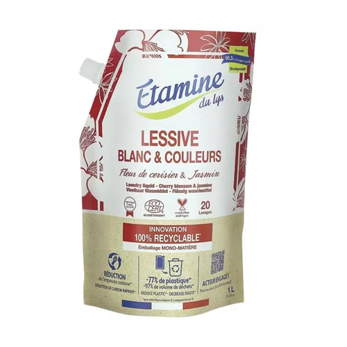 Une solution adaptée à l’extérieur:Doypack Lessive Fleur de cerisier Jasmin1 L