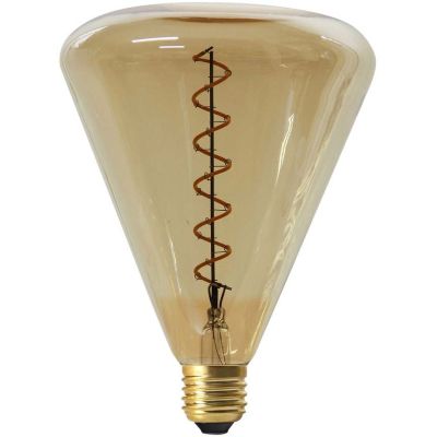 Ampoule pyramide LED ambré 19 cm