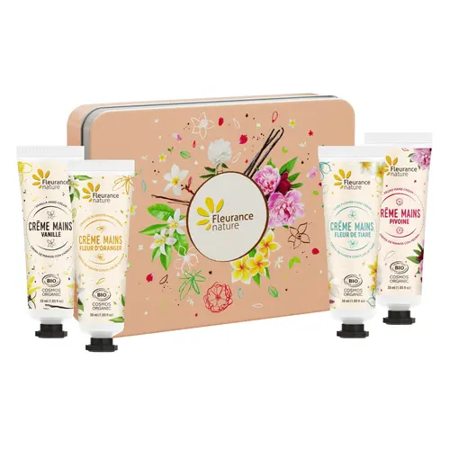Votre allié à l’extérieur：Coffret mains pêche évasion florale bio Cosmos Organic Fleurance nature - 120 ml