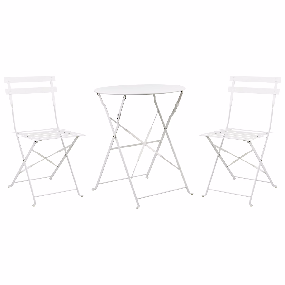 Salon et mobilier de jardin – Ensemble bistrot FIORI Métal Blanc cassé