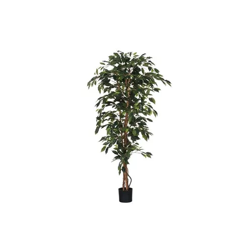 La solution pour votre jardin：Ficus Benjamina vert artificiel en pot plastique H 180 x Ø 100 cm