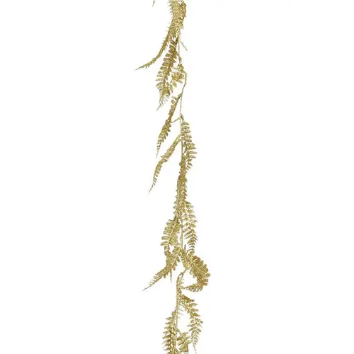Une idée pratique pour le jardin：Guirlande de feuilles or - 180 cm
