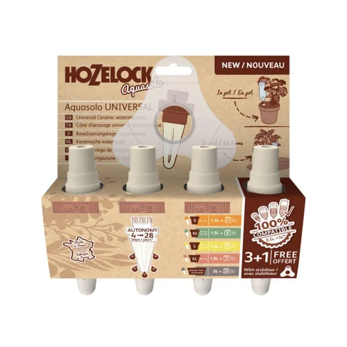 Pour votre espace vert：Système d'arrosage coloris rouge Hozelock Aquasolo - Pour pot taille XL Pack 3 + 1