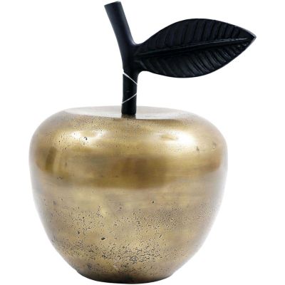 Pomme à poser dorée (13 x 17,5 cm)