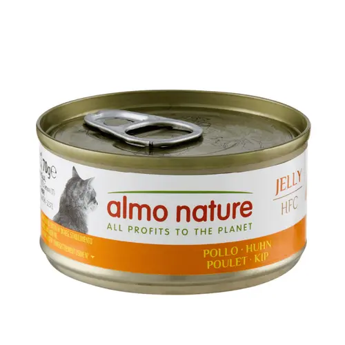 Pour votre confort en extérieur:Pâtée pour chat HFC Jelly au poulet Almo Nature - 70 g