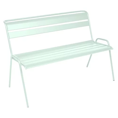 Facile dehors:Banc coloris bleu en acier Monceau - 116 x 60 x 85 cm